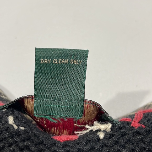 Vintage Orivis ramie cardigan sweater Medium floral animals patch embroidered - Picture 9 of 16